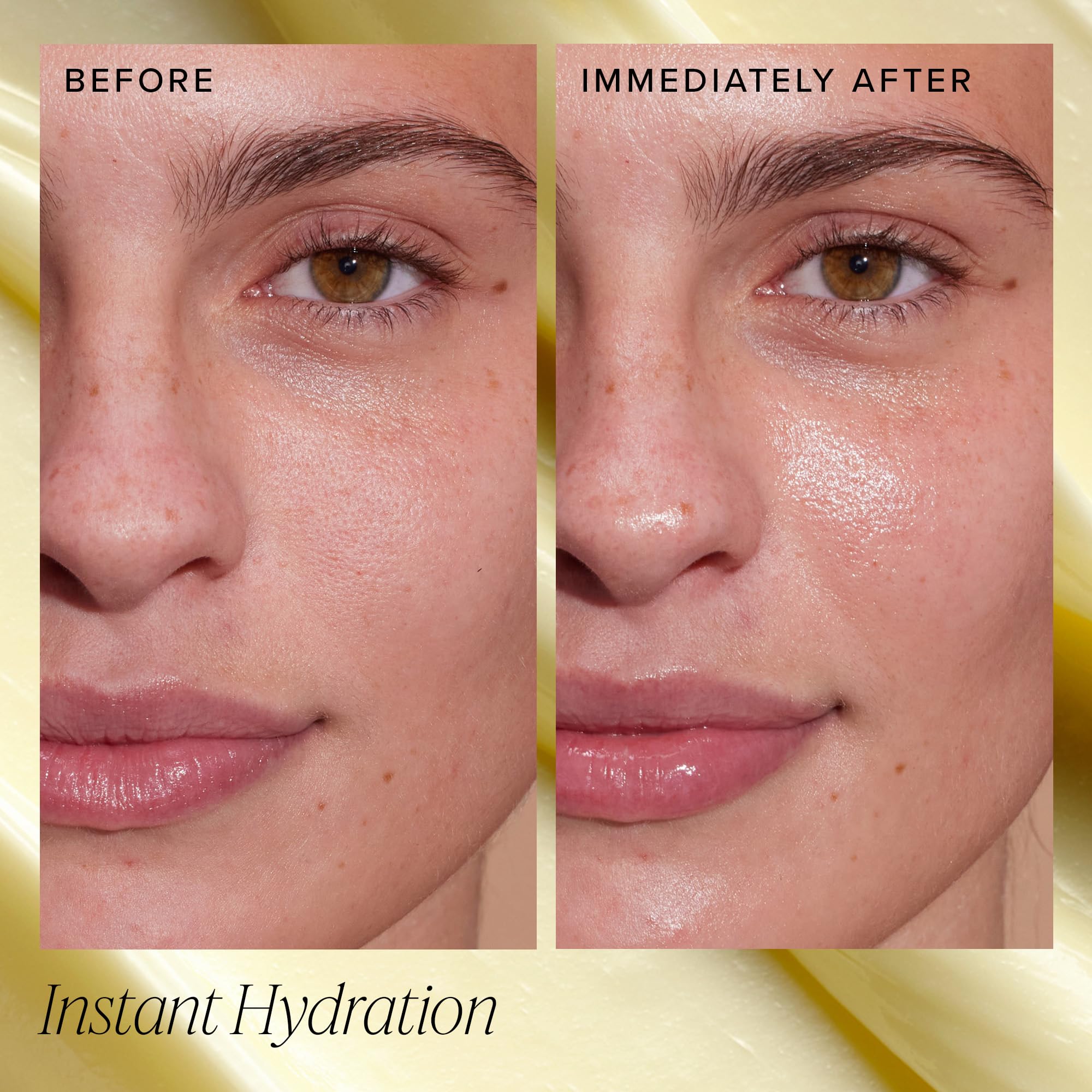  Farmacy Honey Halo AM application demonstrates daily hydration.