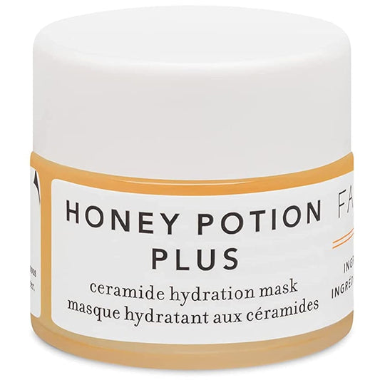 Farmacy Honey Potion mask jar showing rich hydration and spa-like texture