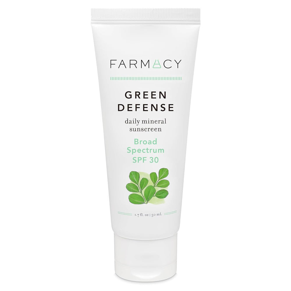 Farmacy Mineral Face Sunscreen SPF 30 tube closeup for clean daily protection.