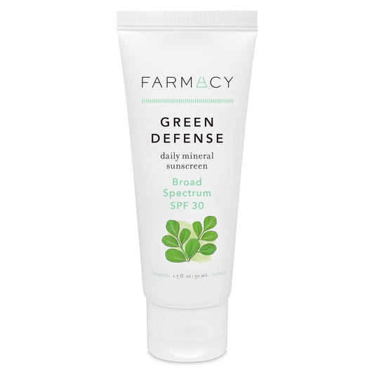 Farmacy Mineral Face Sunscreen SPF 30 tube closeup for clean daily protection.