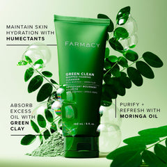 Moringa extract cleanses impurities from pollution on skin.