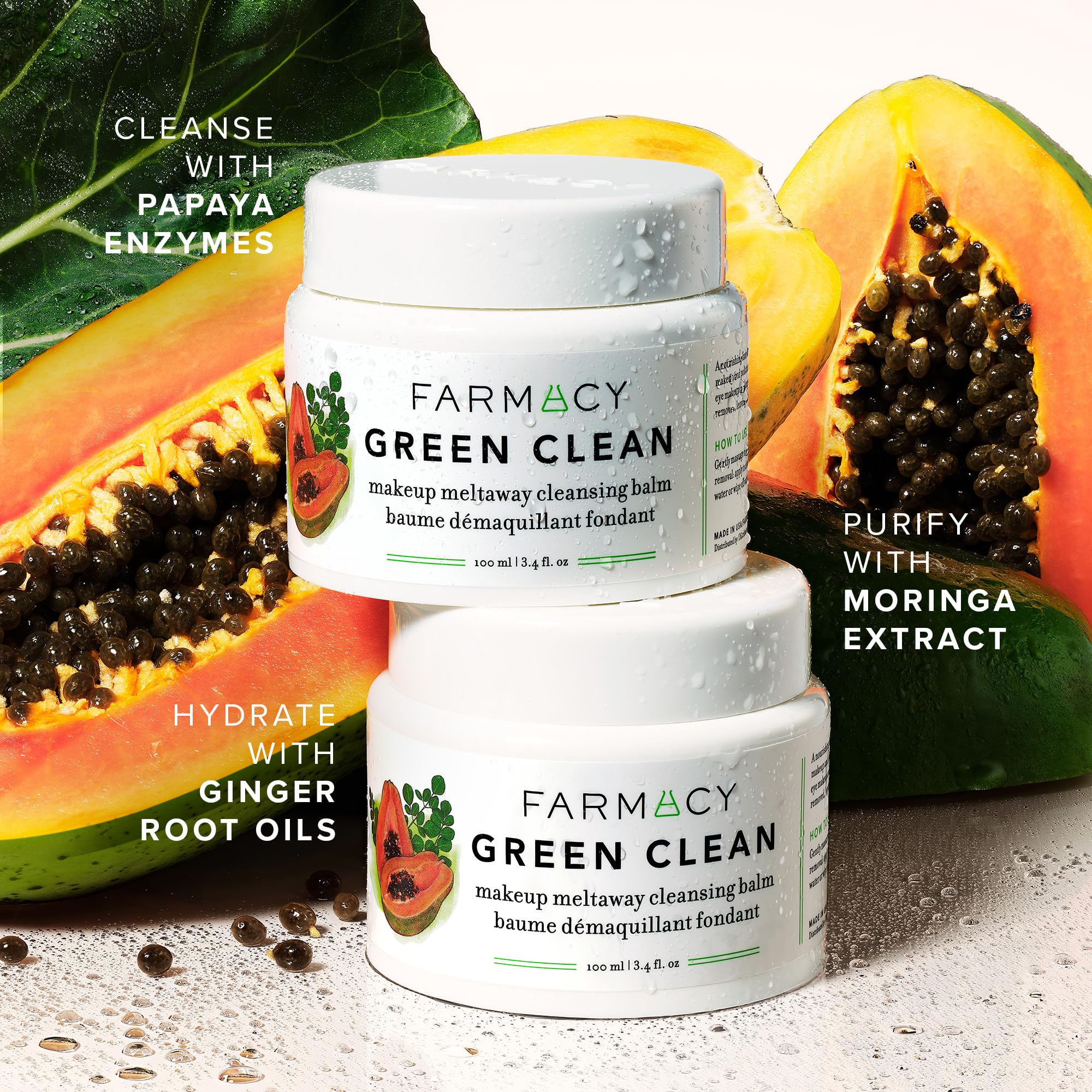 Farmacy papaya enzyme lifting impurities from pores during cleanse