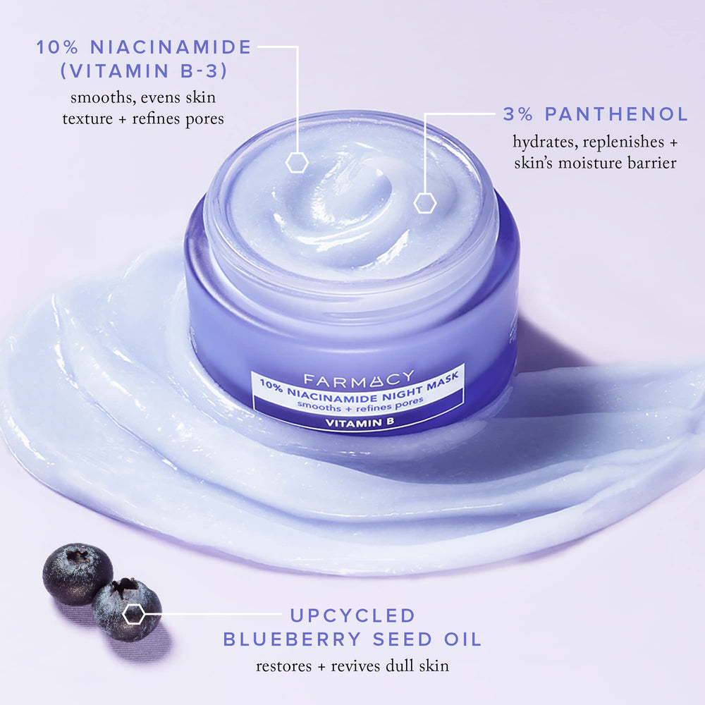 Farmacy pore-refining close-up emphasizing smoother-looking texture