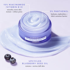 Farmacy pore-refining close-up emphasizing smoother-looking texture