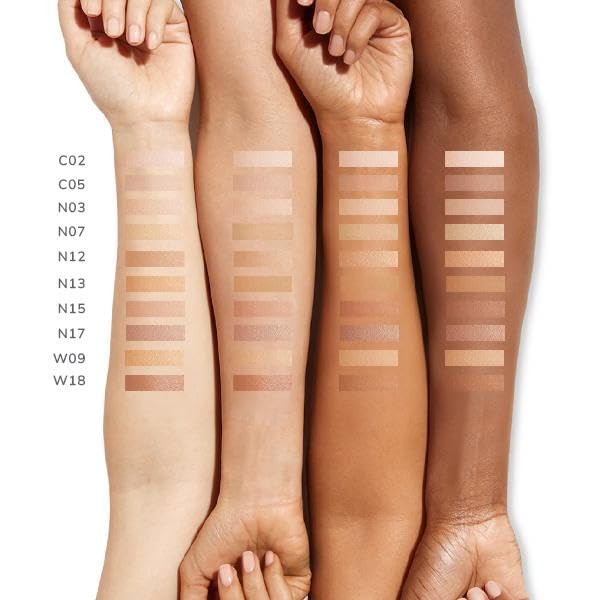 Oil-free formula helps control shine for all-day wear.