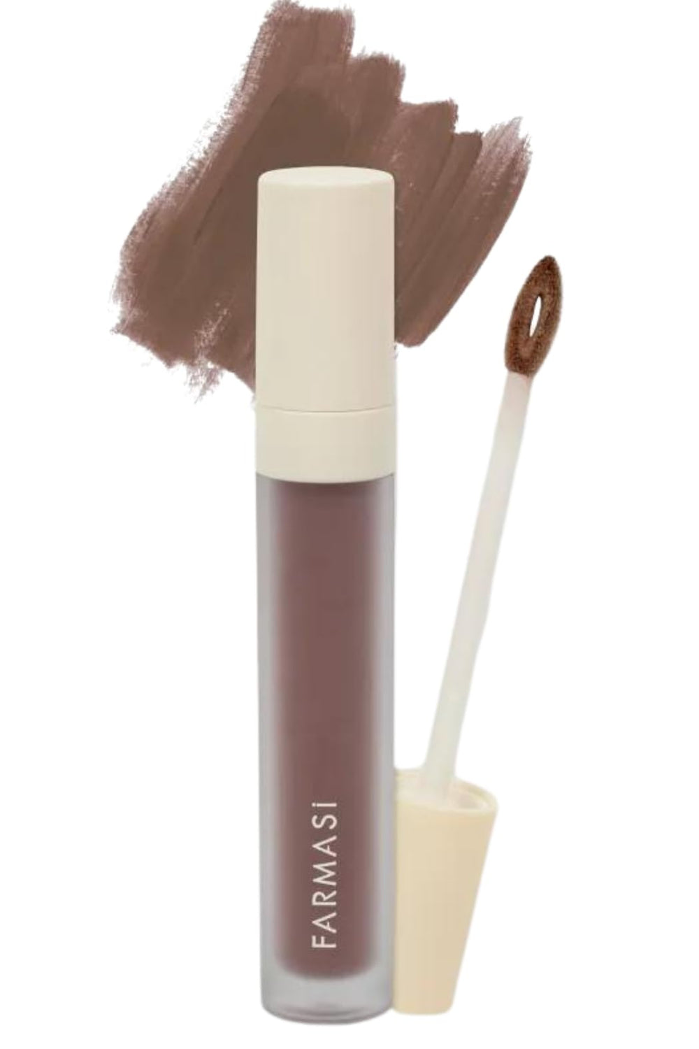 Farmasi Make Up Matte Liquid Lipstick Cool Girl swatch shows vibrant, long-lasting color.