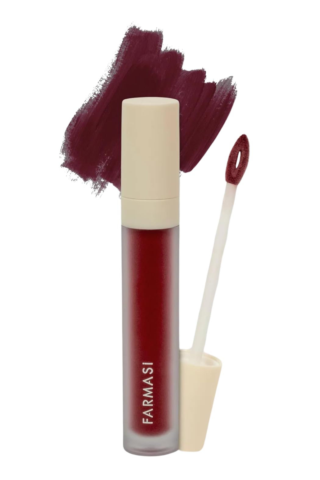Farmasi Matte Liquid Lipstick close-up applicator for precise lip shaping.