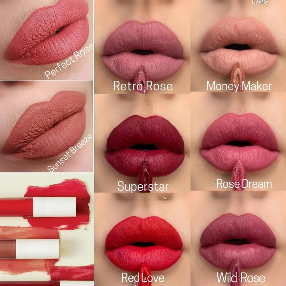 Farmasi Matte Liquid Lipstick lightweight texture for comfortable wear.