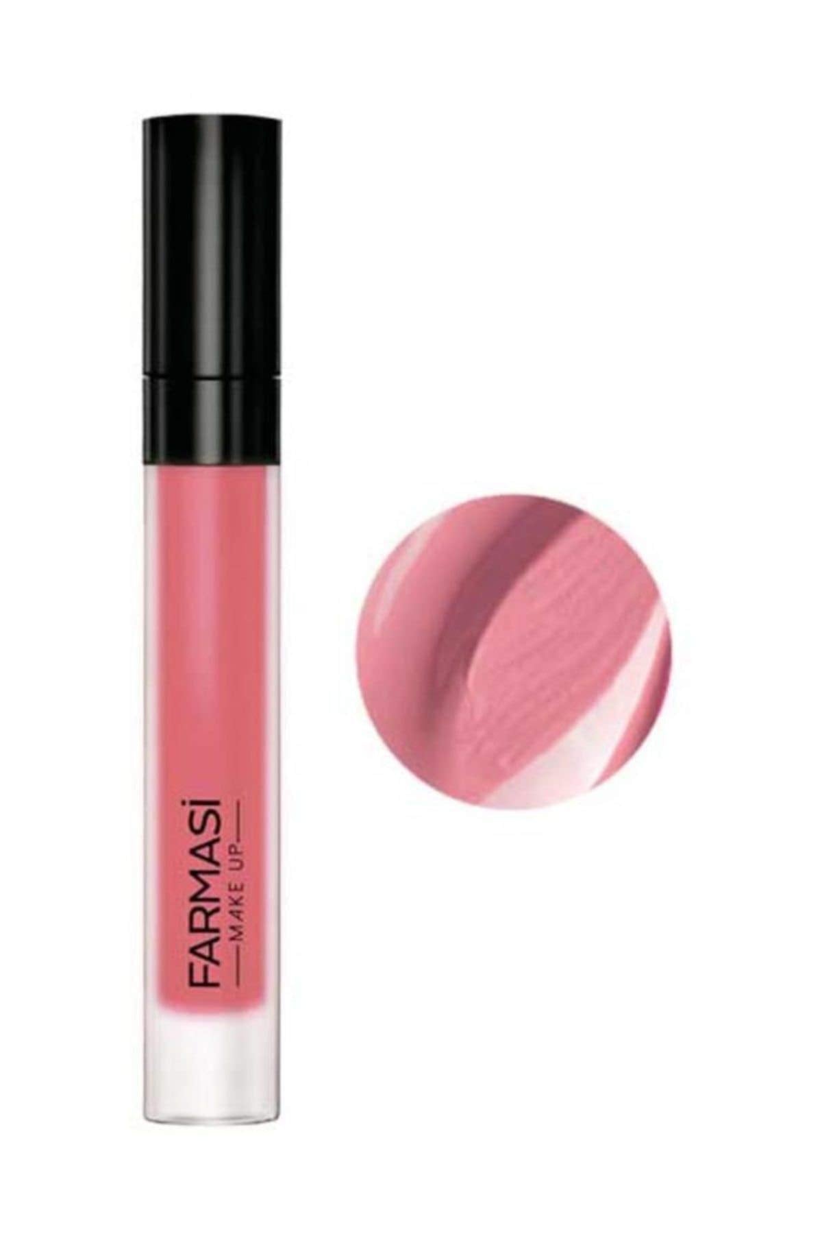 FARMASi Matte Liquid Lipstick mauve pink swatch, transfer-proof color for all-day wear