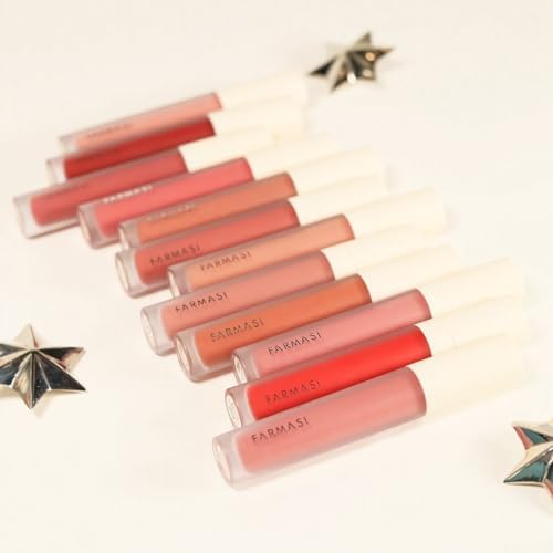 Farmasi Matte Liquid Lipstick precision applicator for clean, precise lip lines.
