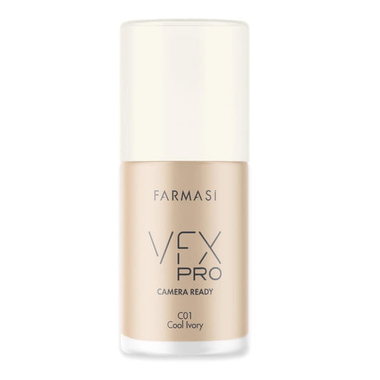 FARMASi VFX Pro foundation bottle front shows a long-wear, photo-ready base for all-day coverage.