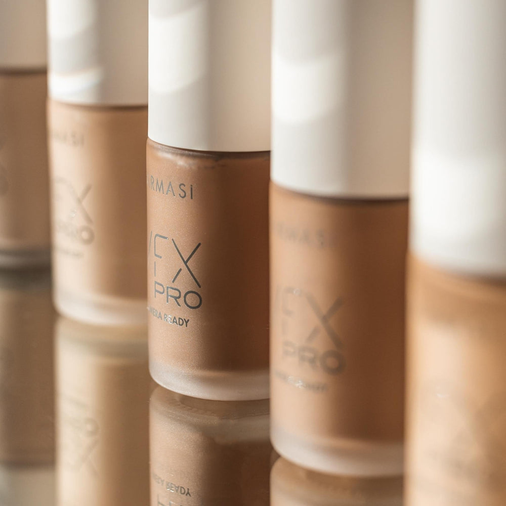 FARMASi VFX Pro oil-free matte finish close-up communicates sweat resistance and natural shine-free look.