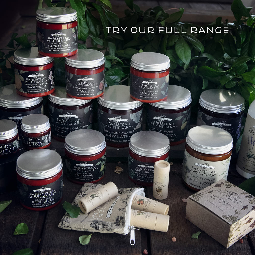 Farmstead Apothecary gift-set packaging ready for gifting.