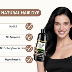Farndu ammonia-free herbal color shampoo close-up bottle.