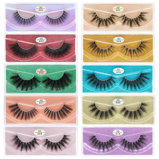 FARRED 10-styles lashes box shows a versatile bulk set for daily looks.