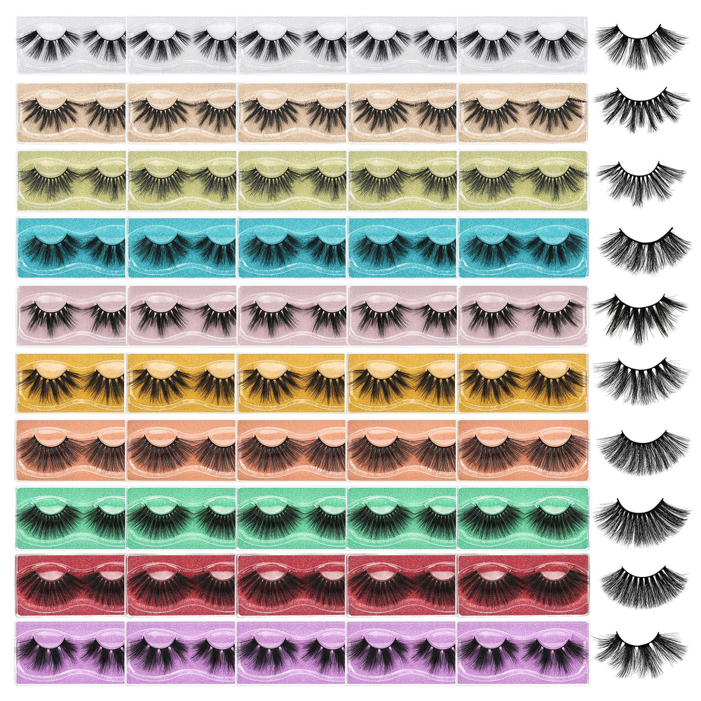 FARRED 25mm faux mink lashes with 6D dramatic volume for bold eye style.