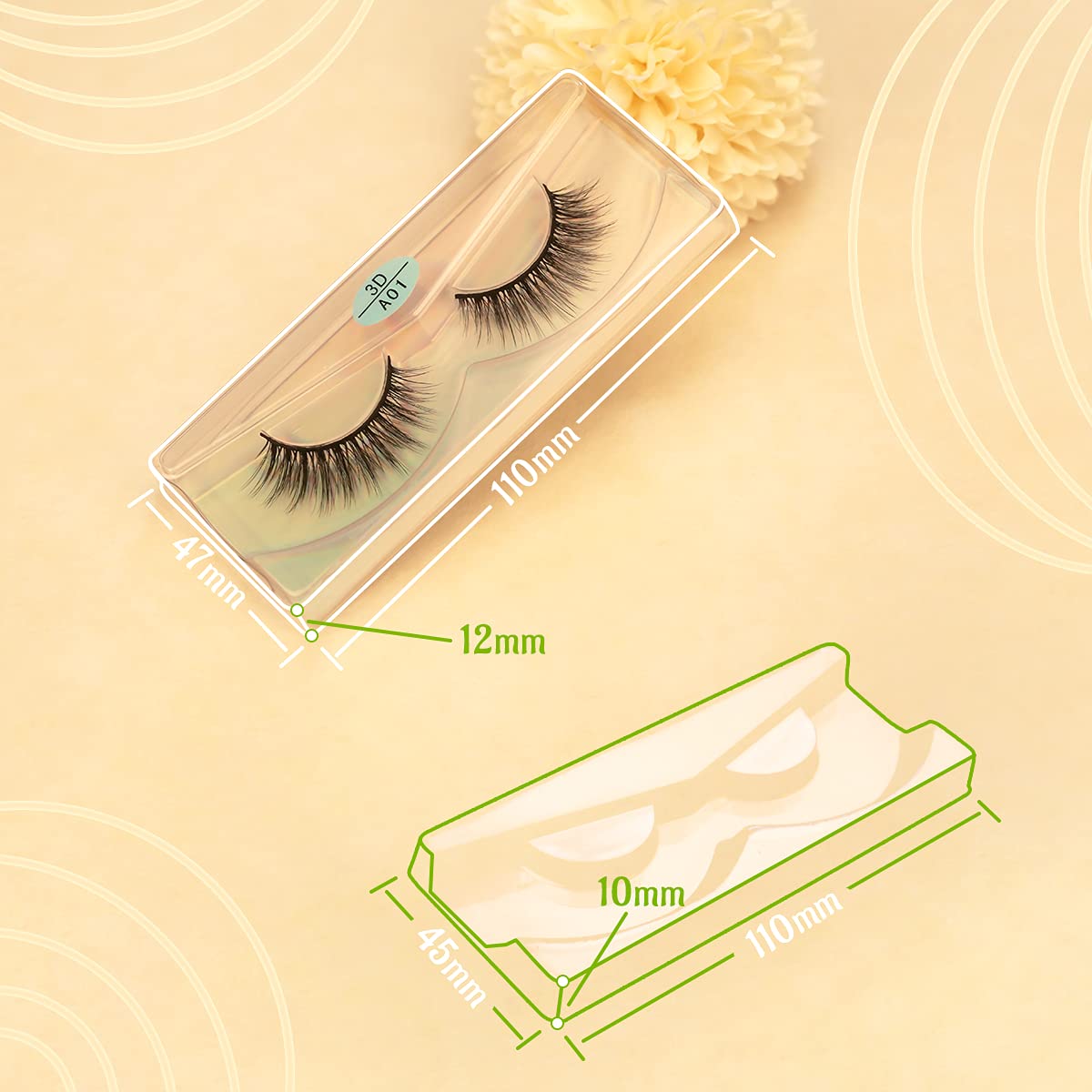 Durable, reusable lashes up to 20 uses with proper care.