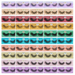 FARRED faux mink lashes with 50-pair boxes for versatile, travel-friendly styling options.