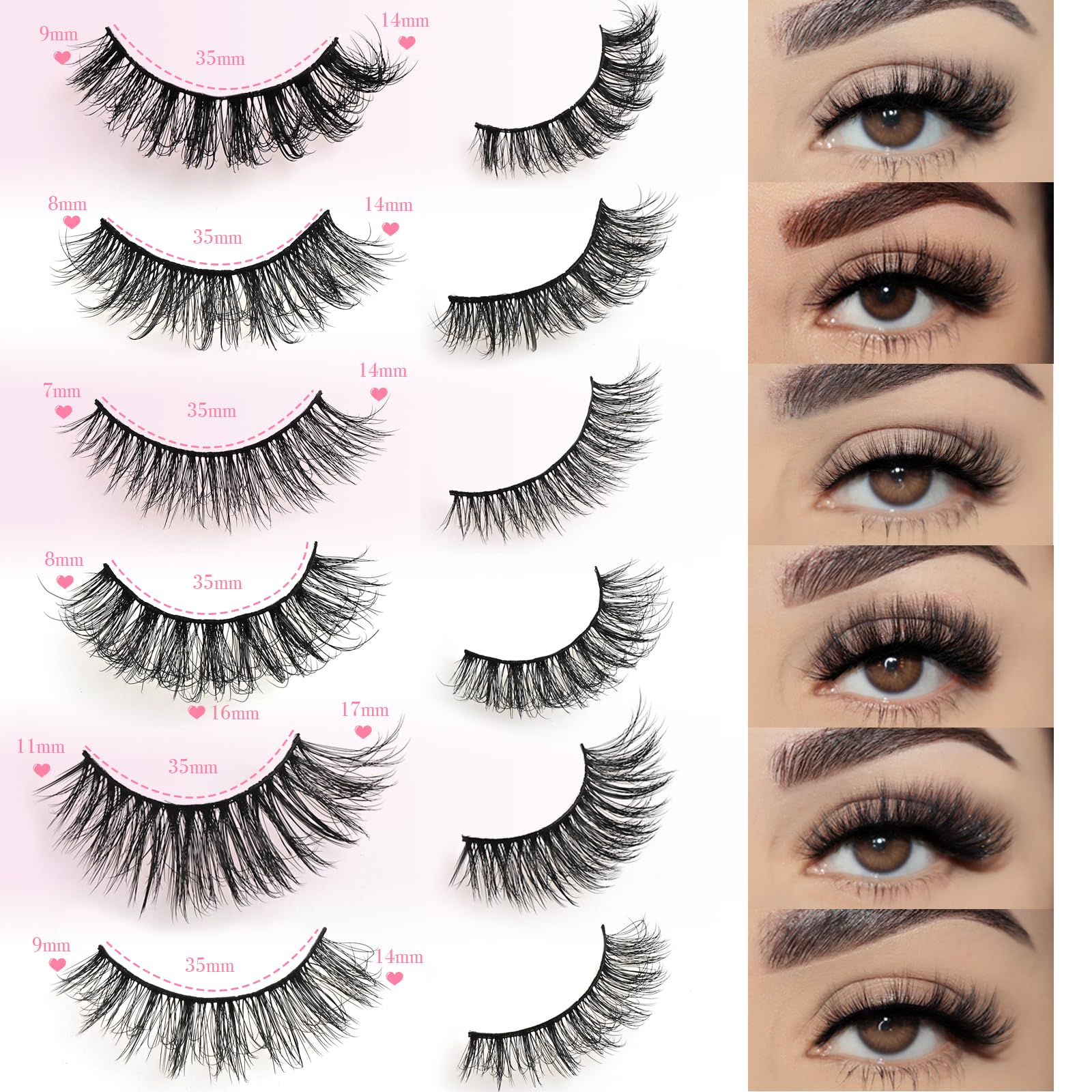 FARRED Lashes cat-eye design elongates eyes with subtle lift.