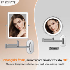 FASCINATE lighted vanity mirror with three color options