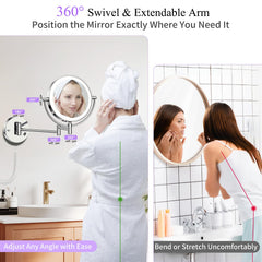 FASCINATE extendable 360° swivel arm for flexible viewing angles