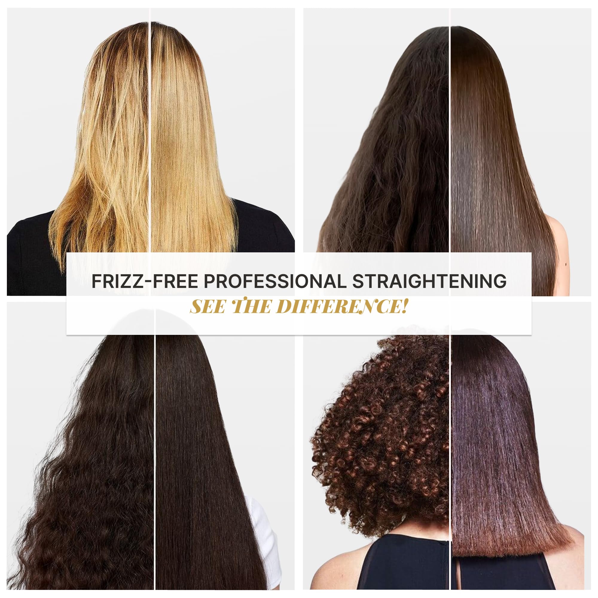 At-home Fashion Gold keratin treatment setup for convenient routine.