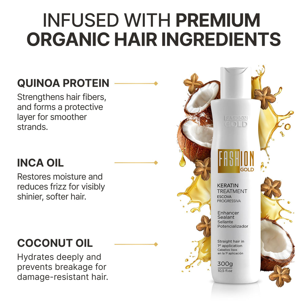 Coconut oil ingredient image promoting light shine and manageability.
