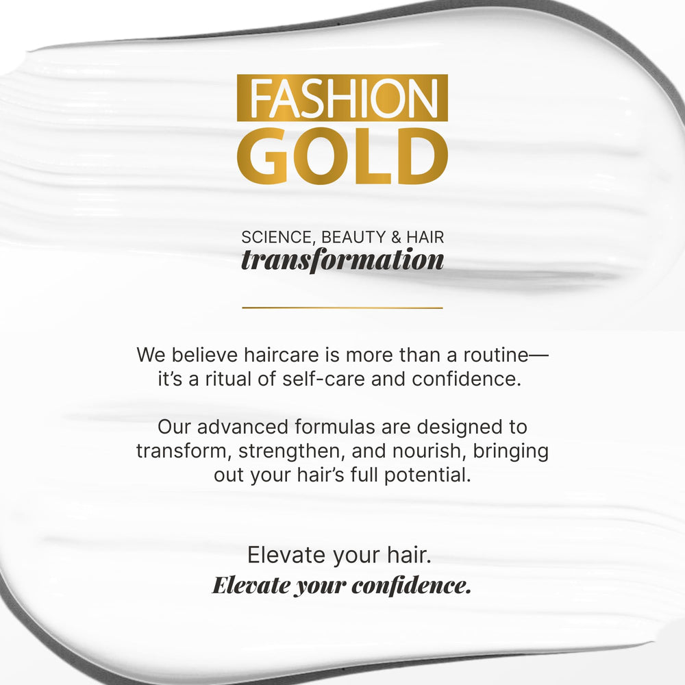 Fashion Gold Shampoo color-safe claim beside vibrant hair color swatches