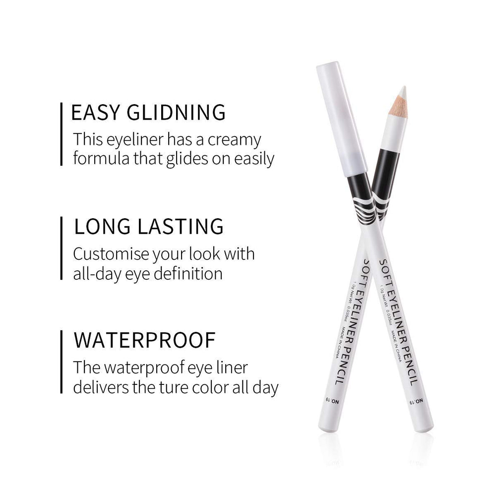 Fashionwu White Eyeliner Pencil waterproof finish for all-day wear