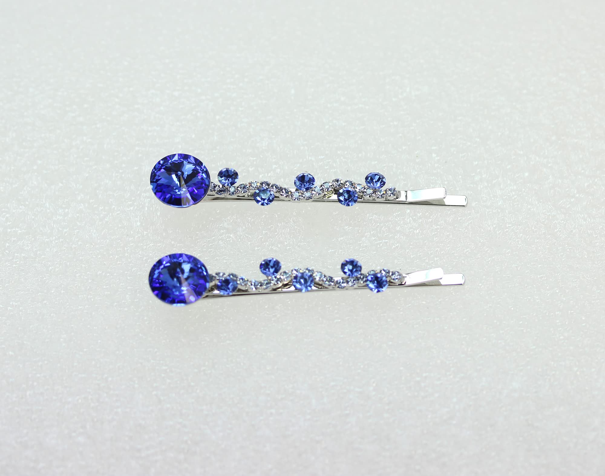 Faship blue rhinestone jewelry clip with elegant wedding-ready appearance