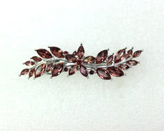 Faship Burgundy crystal hair clip enhances elegant party hairstyles