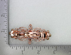 Faship floral crystal barrette perfect for weddings or formal events.