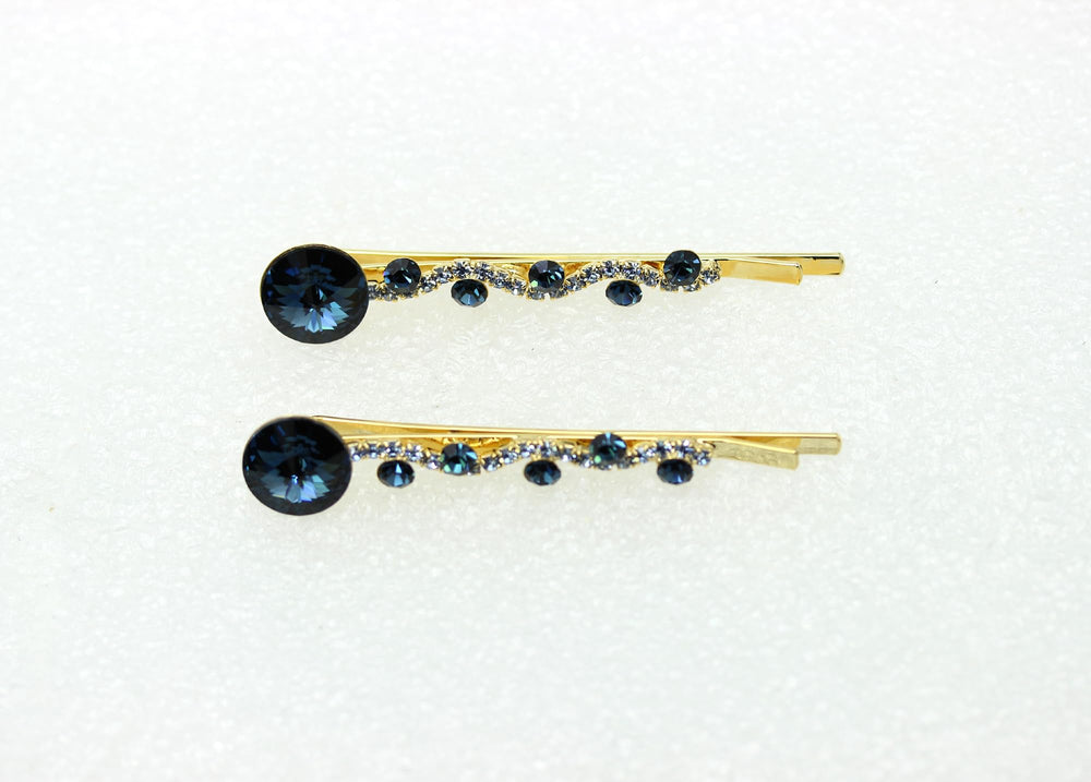 Faship glittering rhinestone hair clip with floral design for prom celebrations