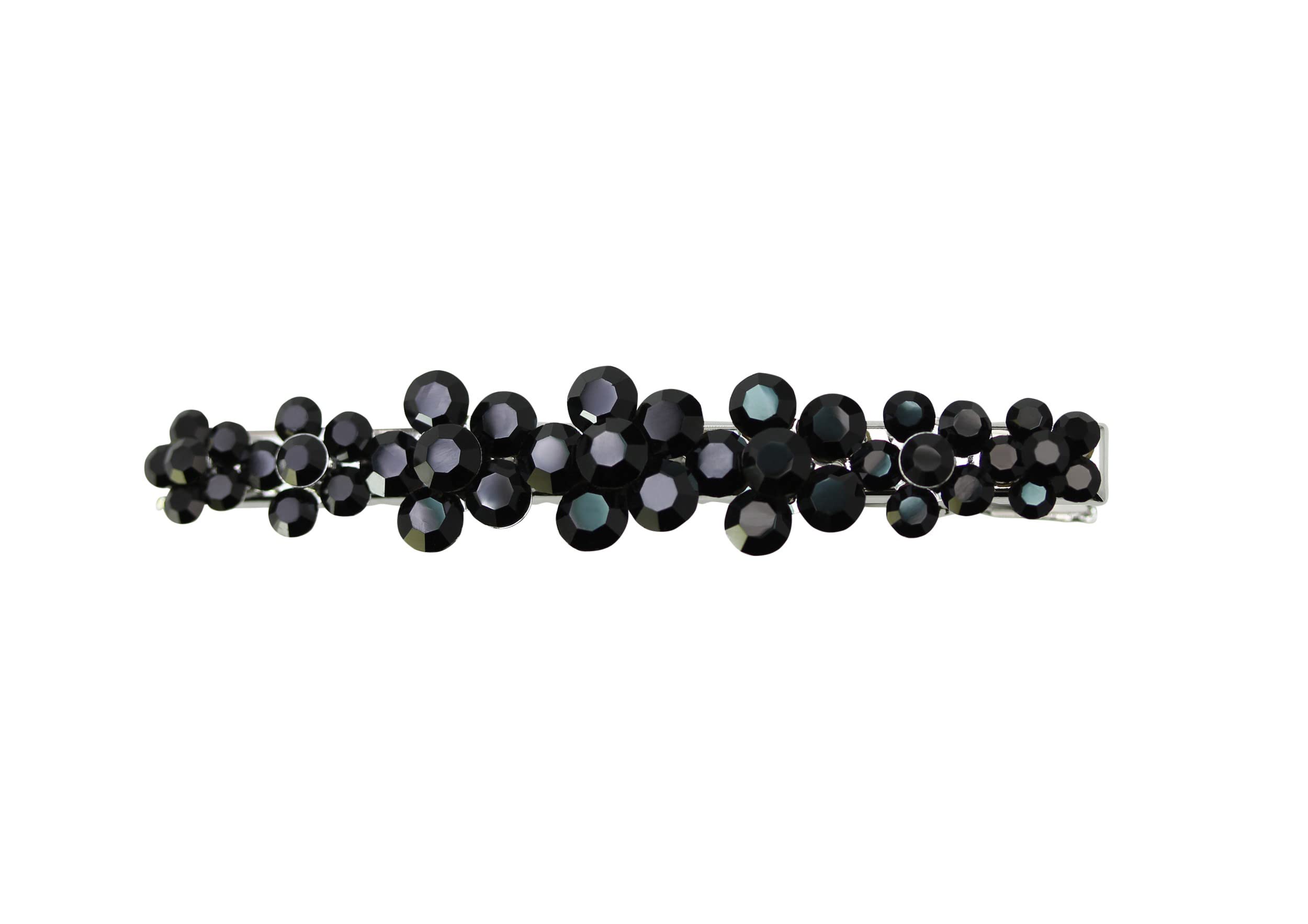Faship Gorgeous Black Crystal Floral clip for bridal styling