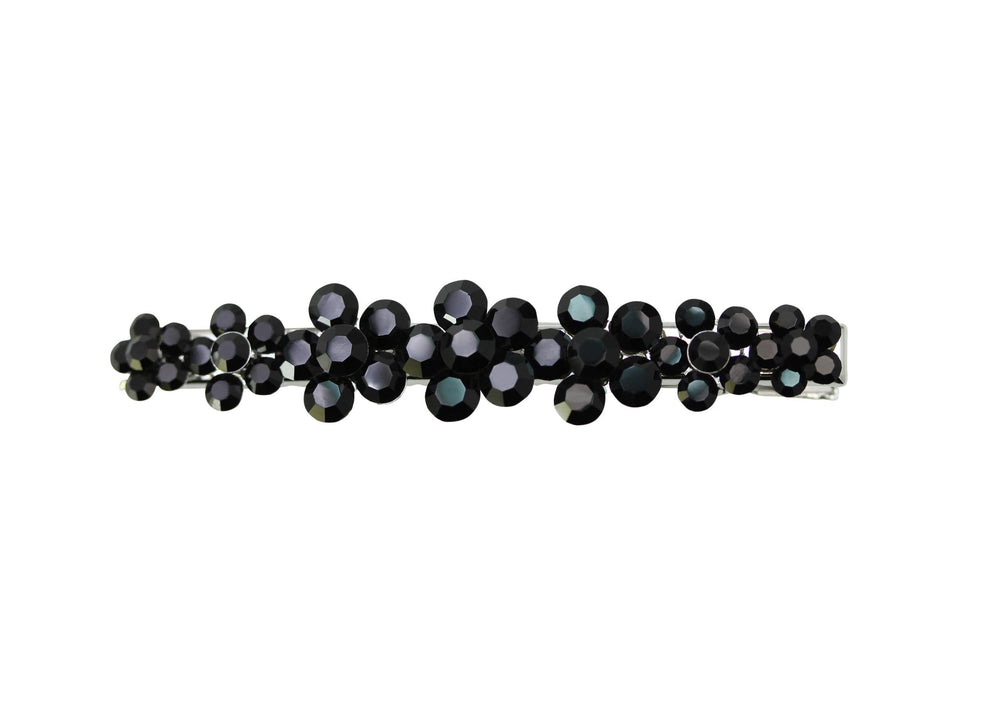 Faship Gorgeous Black Crystal Floral clip for bridal styling