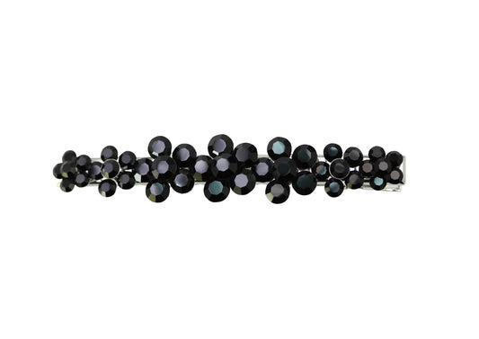 Faship Gorgeous Black Crystal Floral clip for bridal styling