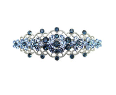 Faship Gorgeous navy blue rhinestone barrette brightens bridal updos.