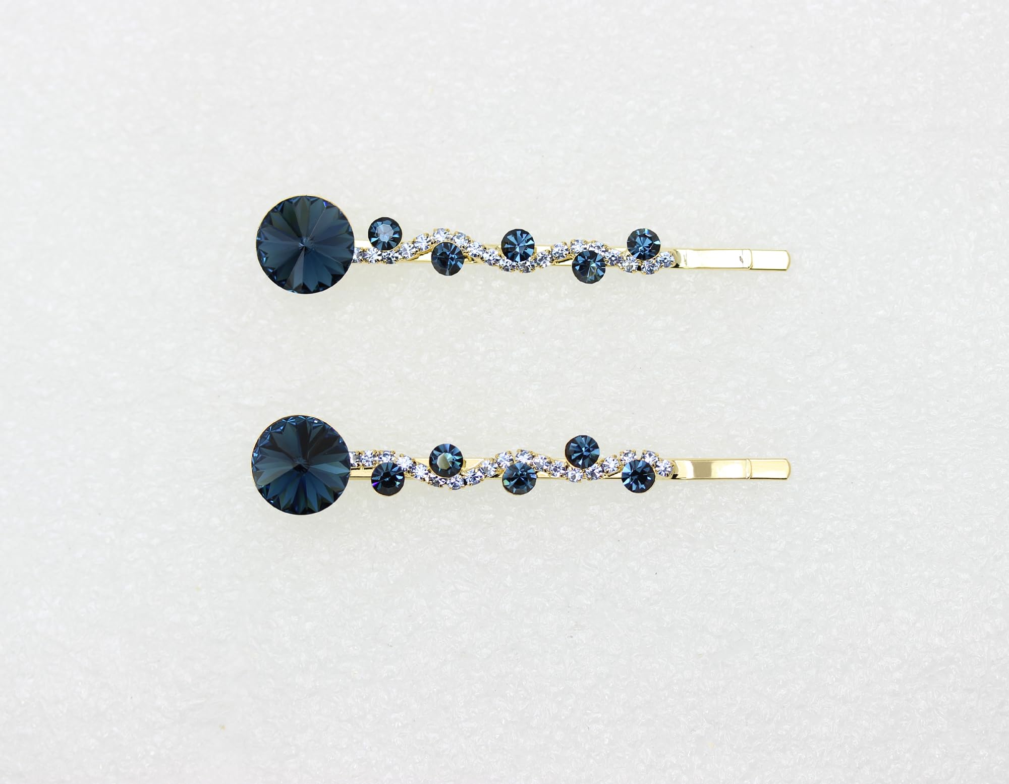 Faship premium crystal hair jewelry clip navy for elegant wedding styling
