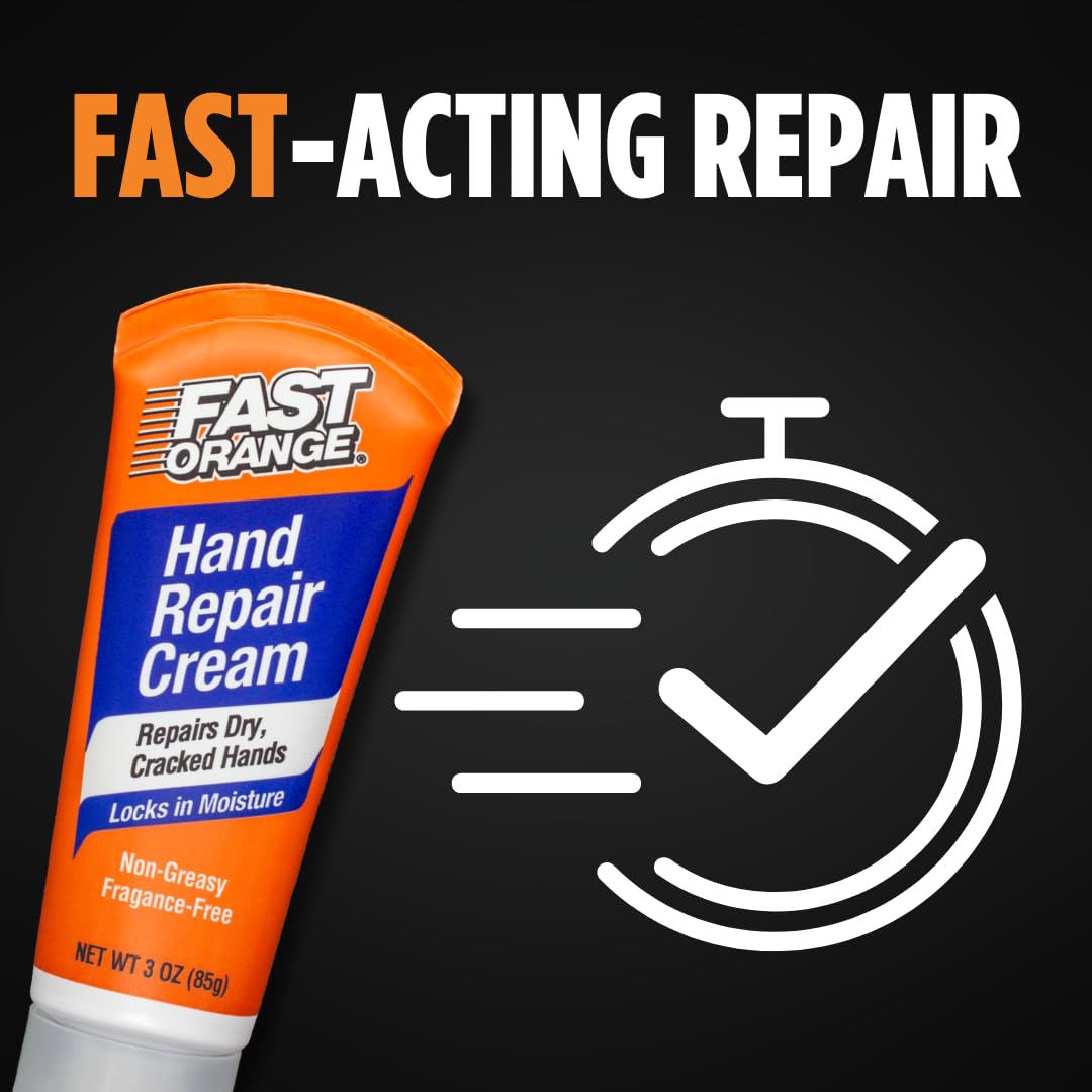 Compact 3oz Fast Orange Hand Repair Cream ready for toolbox or glovebox