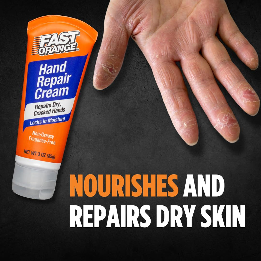 Hands feel renewed softness after using Fast Orange Hand Repair Cream