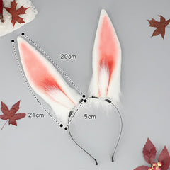 Faylay soft faux fur ears highlight cozy, stretchable feel.