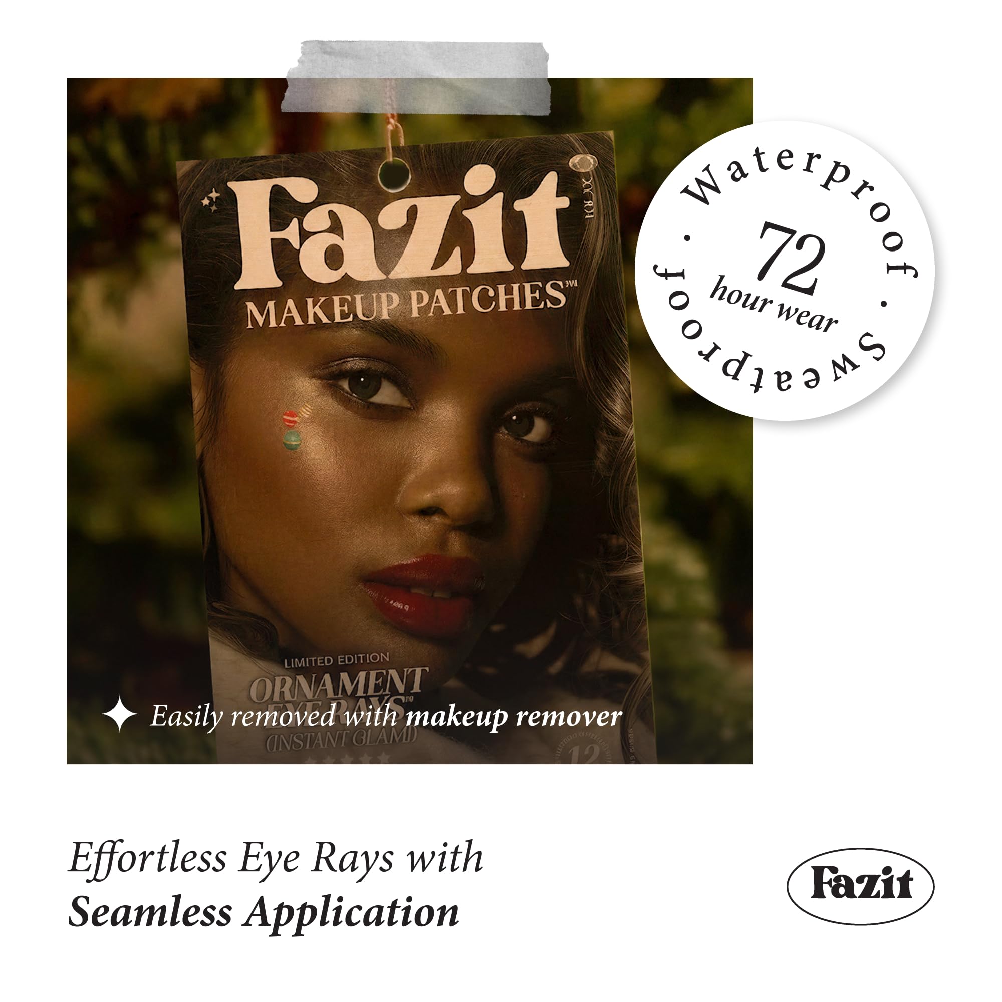 Fazit apply patch step demonstrates easy prep and quick glam boost.