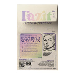 Fazit candy heart speckles wet-application demonstrates easy, mess-free use.