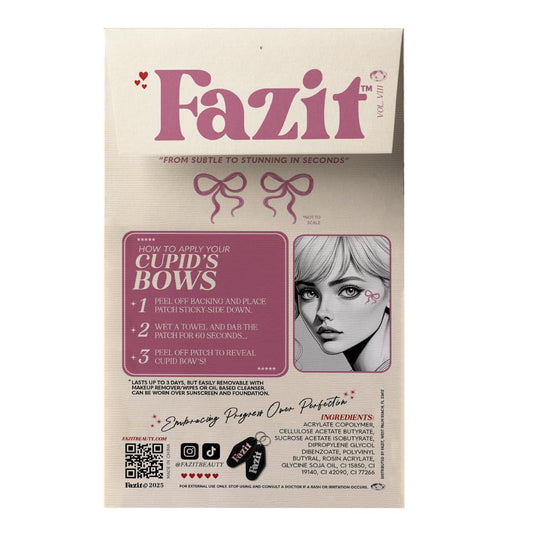Fazit Cupid's Bow patch sparkle-detail demonstrates easy wet-set application for flawless glam.