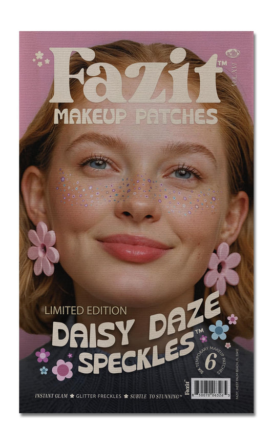 Fazit Daisy Speckles patches for radiant, natural-looking speckles at festivals and daily wear.