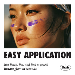 Fazit Easy application patches quickly transform your skin with effortless sparkle.
