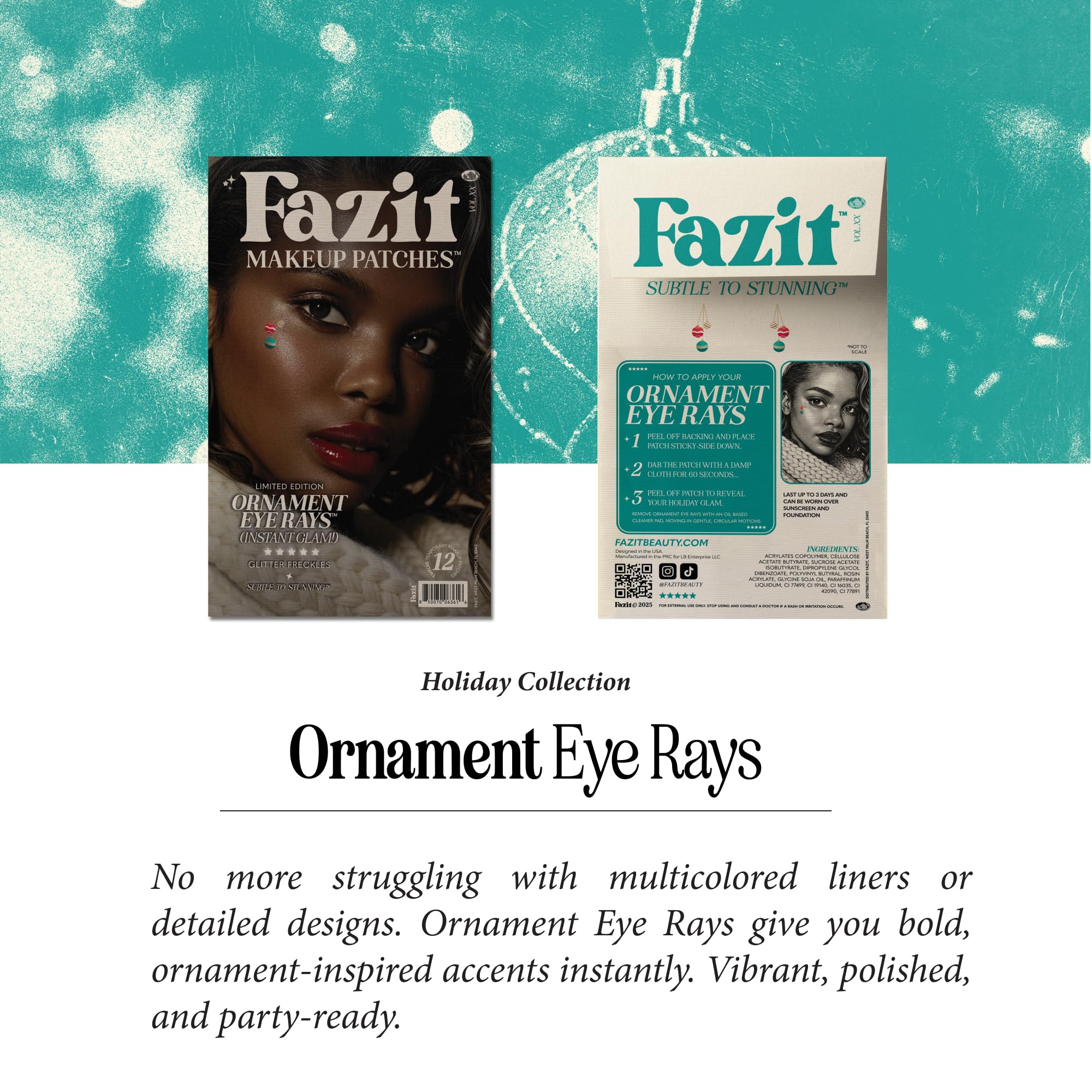 Fazit festival concert look uses versatile patches for playful glamour.