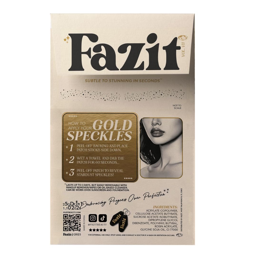 Fazit Glitter Patches with decollatage gold add shimmering accents.