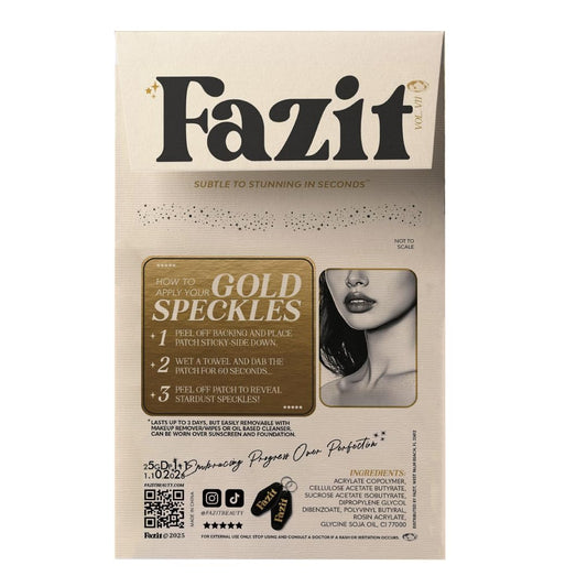 Fazit Glitter Patches with decollatage gold add shimmering accents.