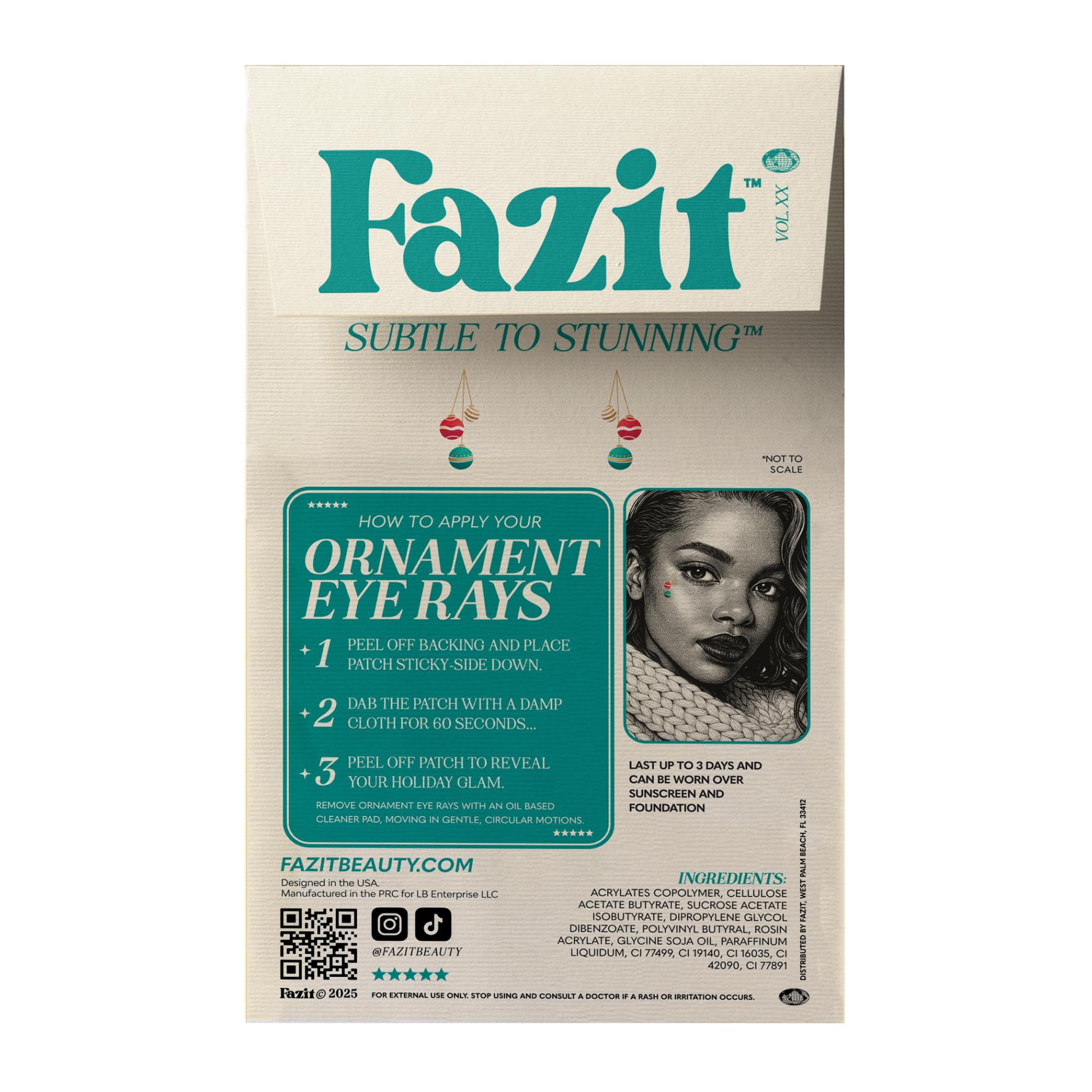 Fazit glitter speckles close-up shows vibrant color for events.